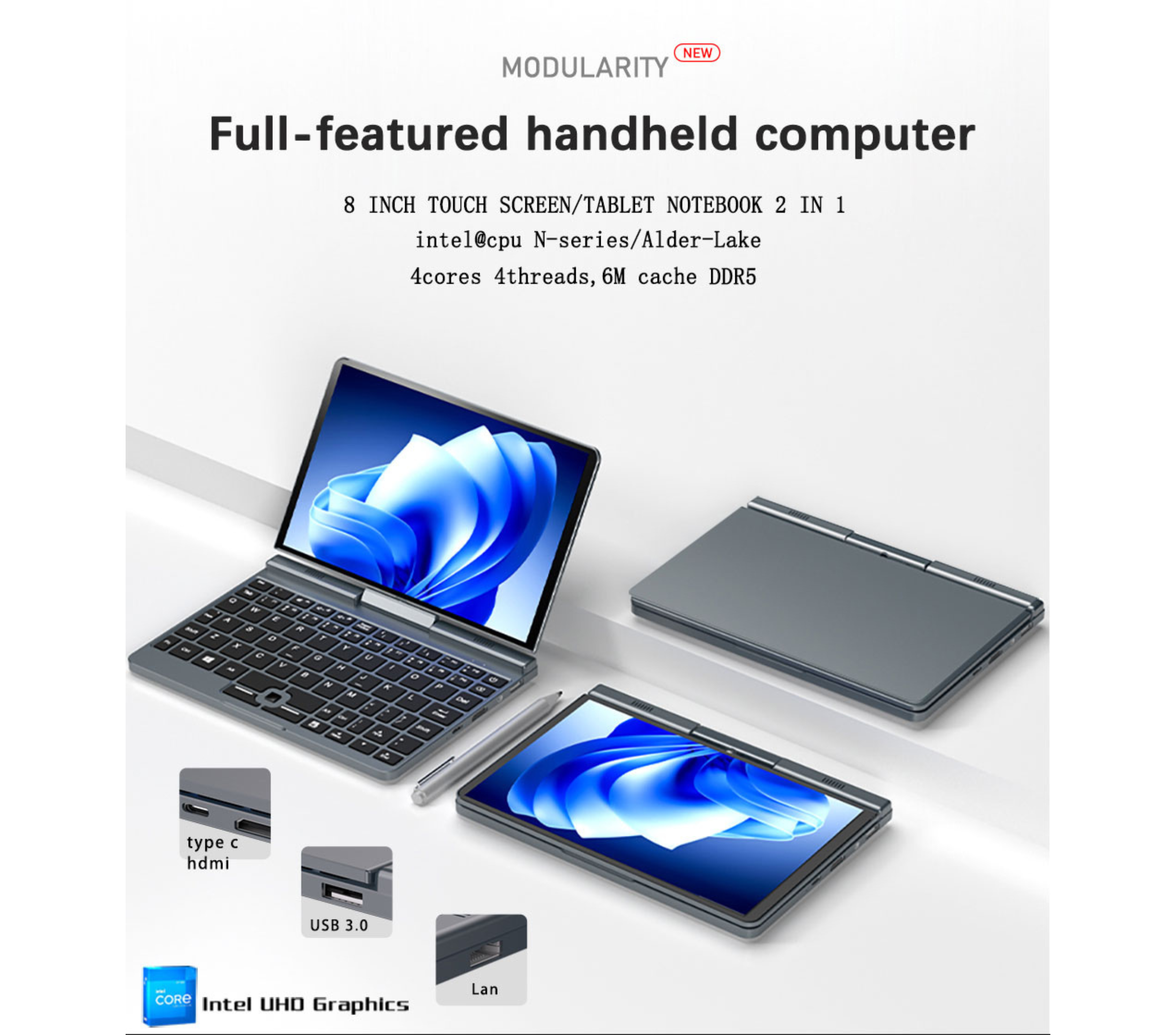 chuwi minibook yoga design 2 in 1 notebook